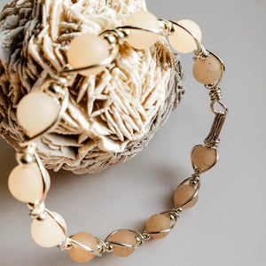 Oregon Sunstone Wire Wrapped Bracelet