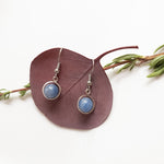 Load image into Gallery viewer, Laguna Collection - Angelite Earrings in Silver - front view - BellaChel Jeweler
