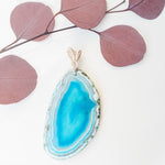 Load image into Gallery viewer, Striking Blue Sliced Geode Agate Pendant
