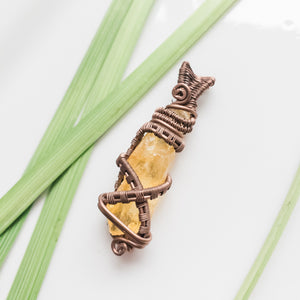 Viking Collection - Men's Natural Citrine Necklace Pendant. One-of-a-Kind, front view - BellaChel Jewelry