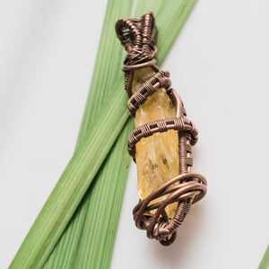 Viking Collection - Men's Natural Citrine Necklace Pendant. One-of-a-Kind, back side view - BellaChel Jewelry