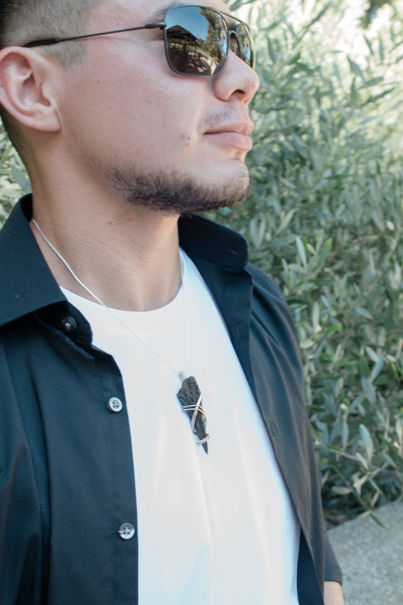 Black Kyanite in Sterling Silver