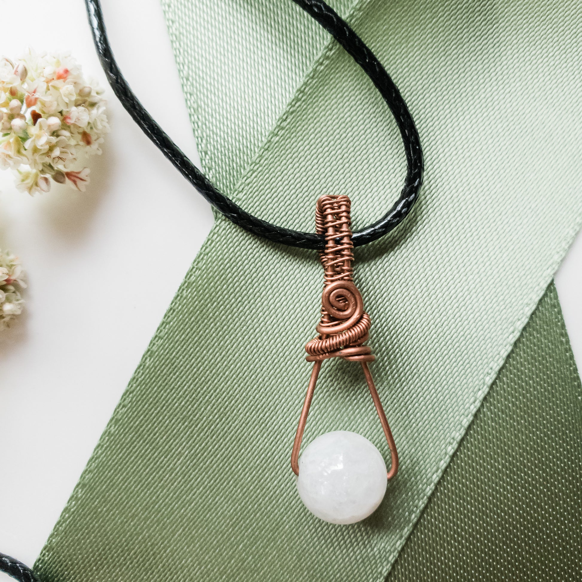Real Moonstone Necklace in Copper - BellaChel Jeweler
