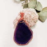 Cargar imagen en el visor de la galería, Purple Geode Pendant Necklace Statement piece ~ BellaChel Jewelry
