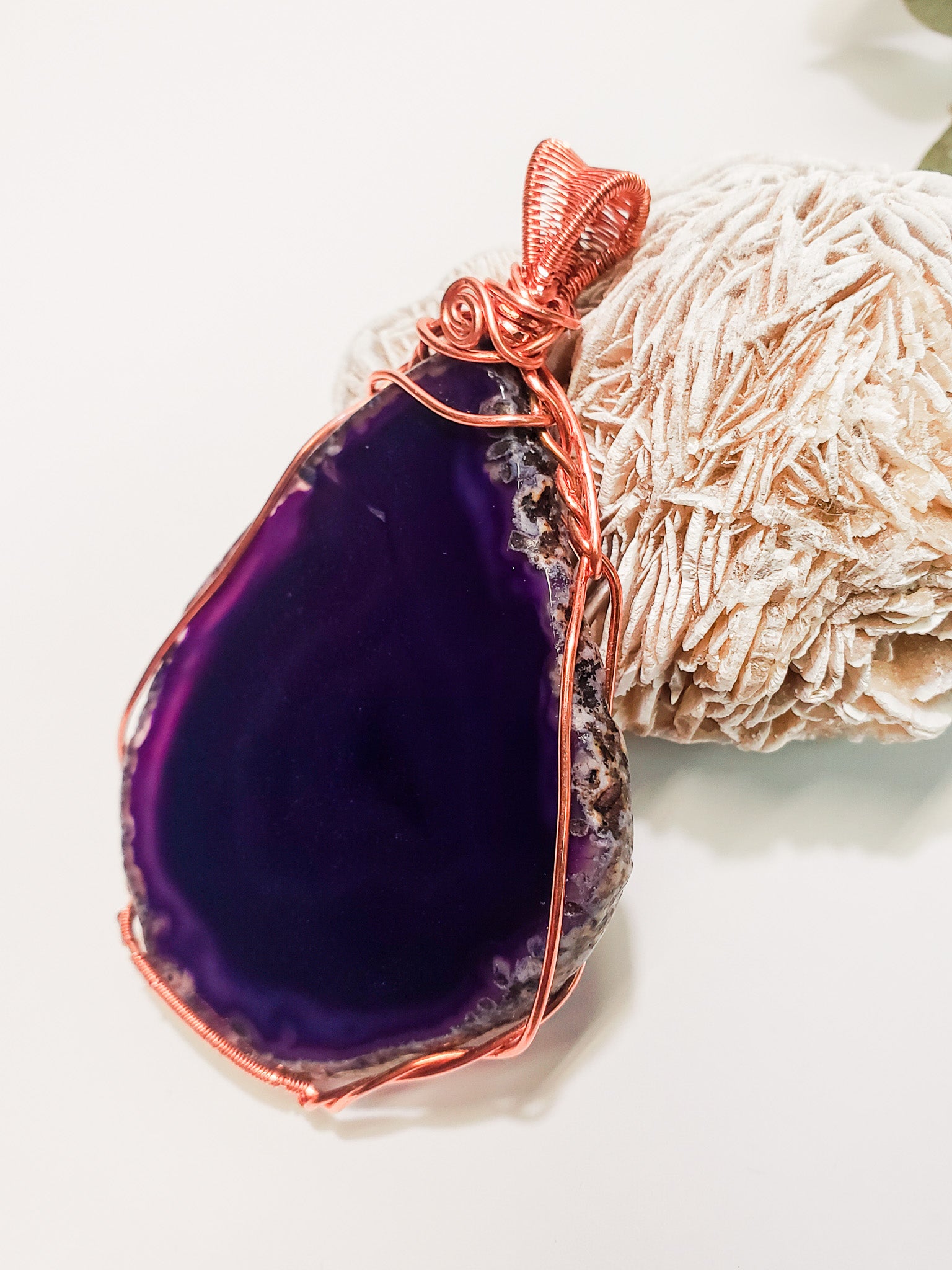Handmade purple geode necklace pendant ~ BellaChel Jewelry