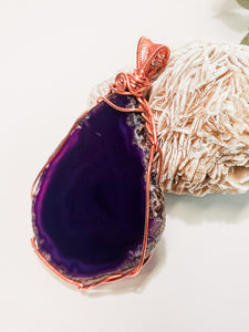 Handmade purple geode necklace pendant ~ BellaChel Jewelry