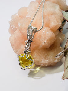 Yellow Kunzite Sterling Silver Necklace