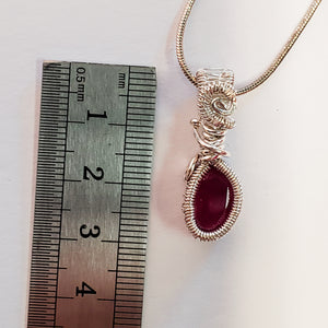 Ruby Necklace in Sterling Silver