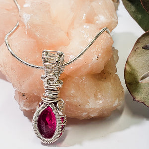 Ruby Necklace in Sterling Silver