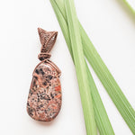 Load image into Gallery viewer, Viking Collection - Sediment Jasper Pendant in Antique Copper- Back view- BellaChel Jeweler
