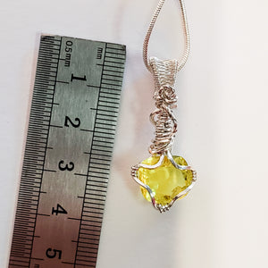 Yellow Kunzite Sterling Silver Necklace